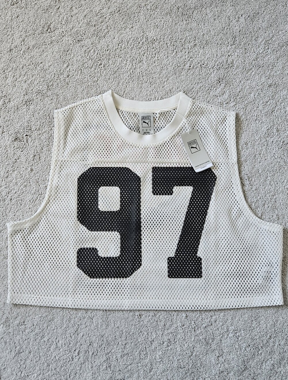 NWT Puma x Rosé | 97 Relaxed Mesh Top Women XL Athleisure KPop Blackpink Print